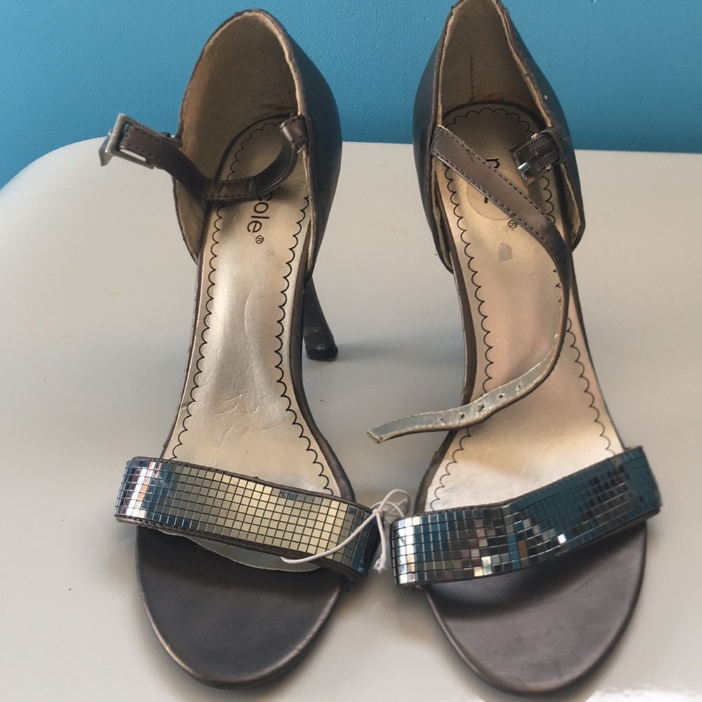 Stilletos size 7 1/2 open toed heels